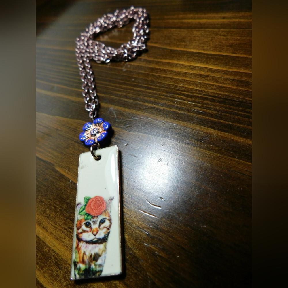 Cat Lady Charm Necklace NWOT